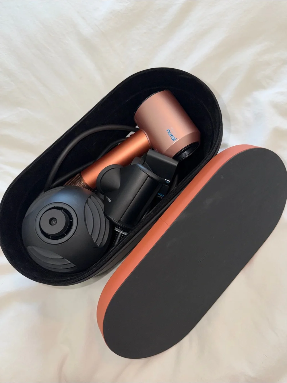 Dyson Supersonic Nural Hair Dryer Ceramic Pink/Rose Gold + Case & Attachments